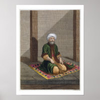 Turkish Man, praying, 18th century (engraving)
