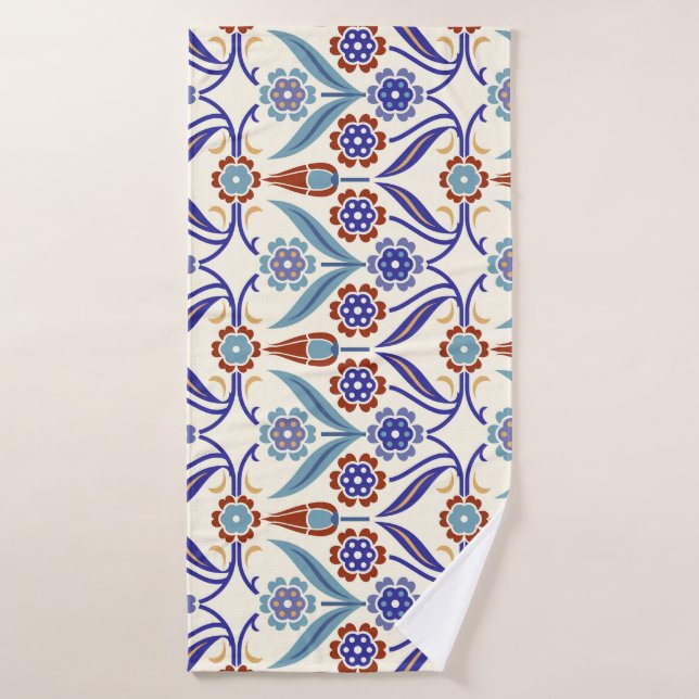 Turkish Mosaic: Colourful Seamless Pattern Bath Towel (Bath Towel)