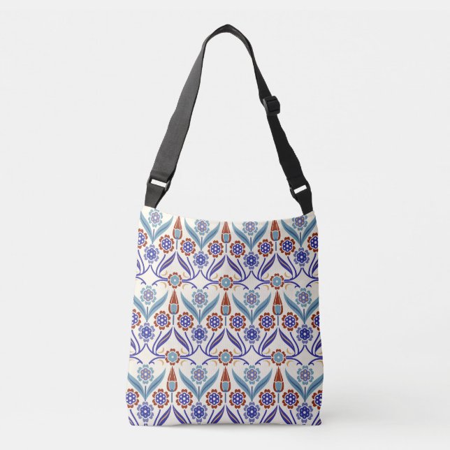 Turkish Mosaic: Colourful Seamless Pattern Crossbody Bag (Front)