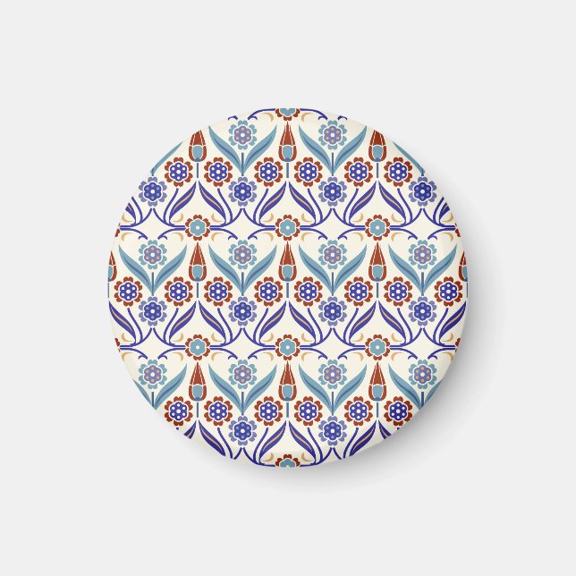 Turkish Mosaic: Colourful Seamless Pattern Magnet (Front)