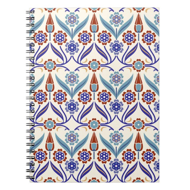 Turkish Mosaic: Colourful Seamless Pattern Notebook (Front)
