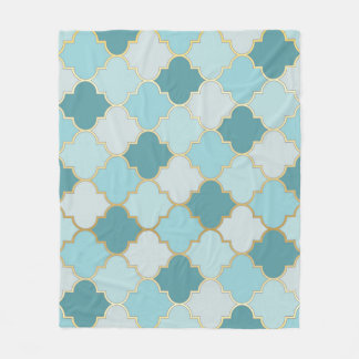 Turkish Mosque Window Ramadan Pattern Fleece Blanket