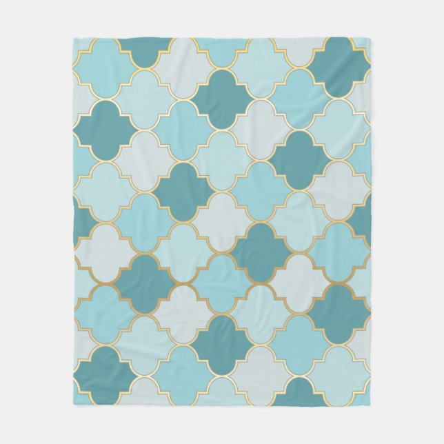 Turkish Mosque Window Ramadan Pattern Fleece Blanket (Front)