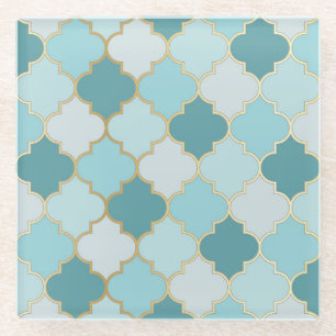 Turkish Mosque Window Ramadan Pattern Glass Coaster
