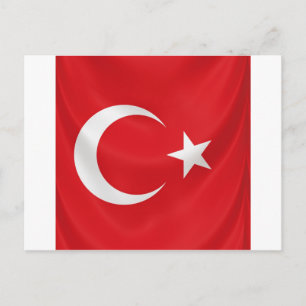 turkish national flag postcard