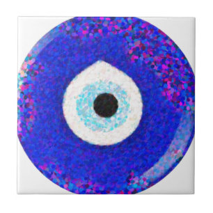Turkish Nazar Evil Eye Design Tile