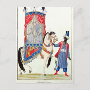 Turkish princess on her way to the mosque postcard