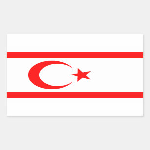 Turkish Republic of Northern Cyprus Rectangular Sticker