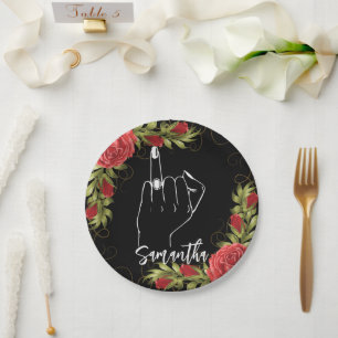 Turkish Roses Bachelorette Party Bridal Party Paper Plate