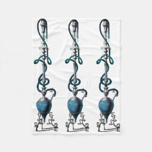 Turkish smoking pipe hookah shisha fleece blanket