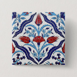 Turkish tile 15 cm square badge