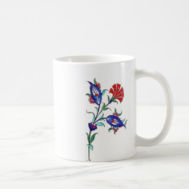 Turkish Tile Flower Coffee Mug (Right)