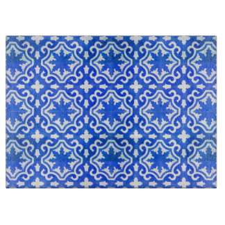 Turkish Tile in Blue and White Cutting Board