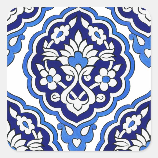 Turkish tile Square Sticker (Front)