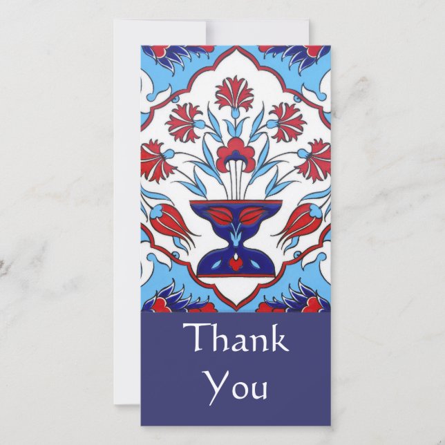 Turkish tile Thank You Card (Front)