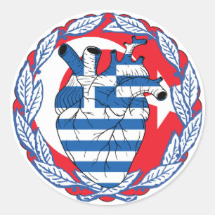 Turkish Turkey Greek Independence Greek Greece Classic Round Sticker