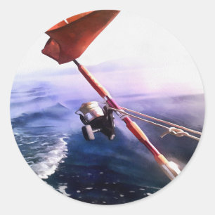 Turkish Vacation Fishing Trip  Classic Round Sticker