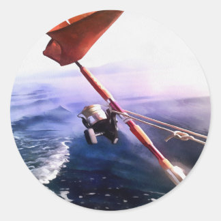 Turkish Vacation Fishing Trip Classic Round Sticker