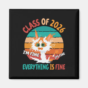 Turkish Van Cat Cl Of 2026 I Am Fine Student Gradu Magnet