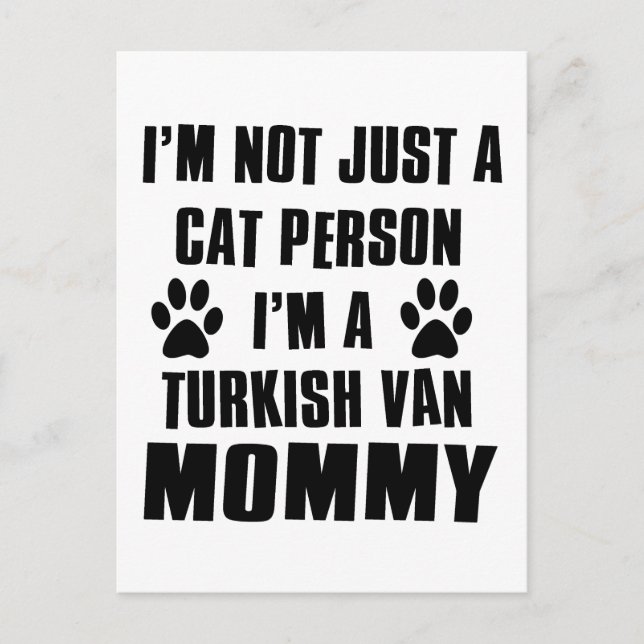 Turkish Van Cat Design Postcard (Front)