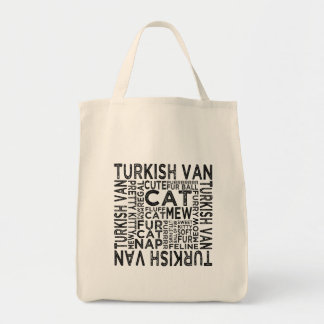 Turkish Van Cat Typography Tote Bag