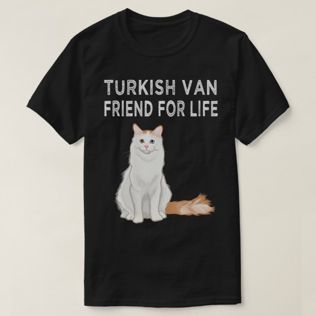 Turkish Van Friend For Life Cat Friendship  T-Shirt (Design Front)