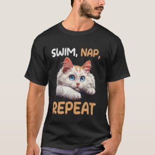 Turkish Van SWIM NAP REPEAT Turkish Van Cat Funny T-Shirt