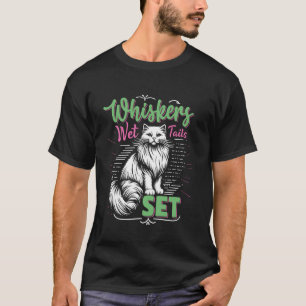 Turkish Van WHISKERS WET TAILS SET Funny Cat Owner T-Shirt