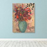 Turkish Vase by Odilon Redon, Vintage Flowers Art
