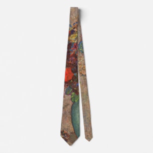 Turkish Vase by Odilon Redon, Vintage Flowers Art Tie