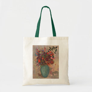 Turkish Vase by Odilon Redon, Vintage Flowers Art Tote Bag