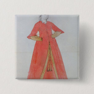 Turkish Woman 15 Cm Square Badge
