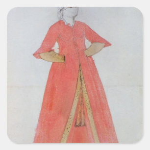 Turkish Woman Square Sticker