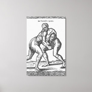 Turkish Wrestlers Canvas Print