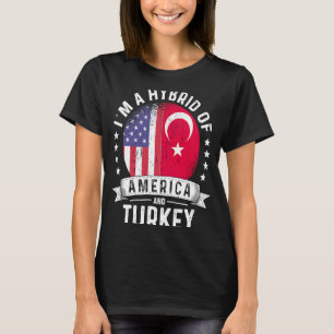 Turkiye American Patriot Grown Flag Humour T-Shirt