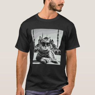 Türkiye Cat At The Blue Mosque And Sultan Ahmed Mo T-Shirt
