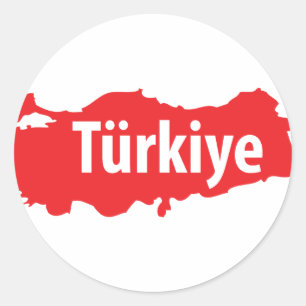 Türkiye contour icon classic round sticker