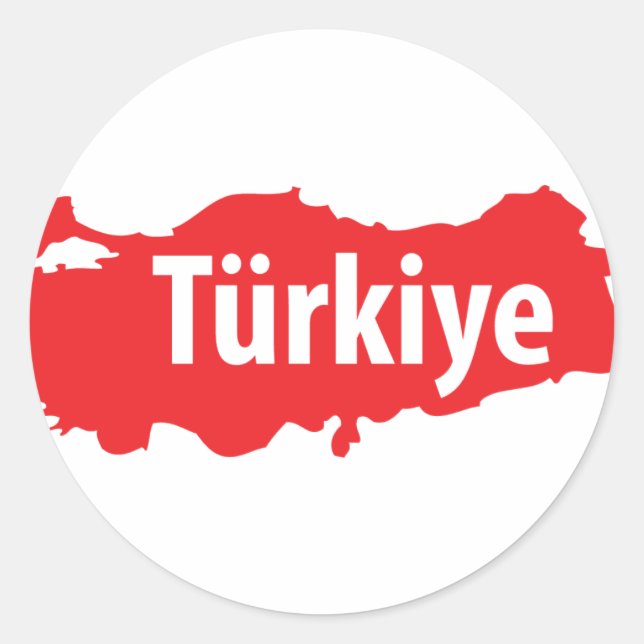 Türkiye contour icon classic round sticker (Front)