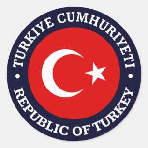 Turkiye Cumhuriyeti Classic Round Sticker