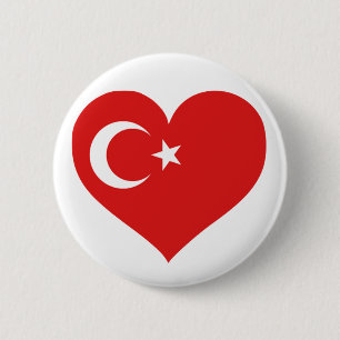 Turkiye Love 6 Cm Round Badge