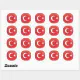 Turkiye Round Icon Flag Square Sticker | Zazzle