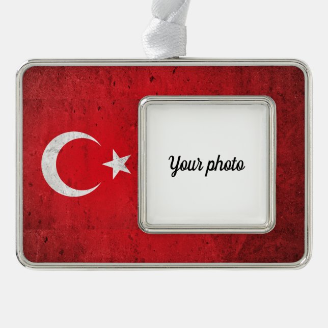 Turkiye Silver Plated Framed Ornament (Front)