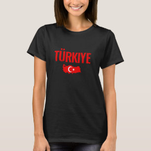 Türkiye Turkey Map Vintage Turkish Flag Turk T-Shirt