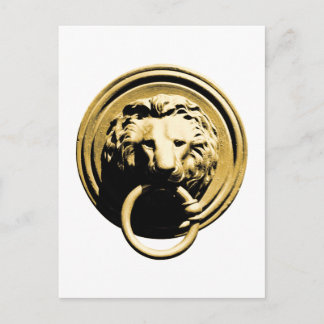 Türklopfer Löwe door knocker rapper lion Postcard