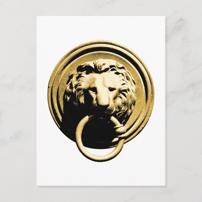Türklopfer Löwe door knocker rapper lion Postcard (Front)