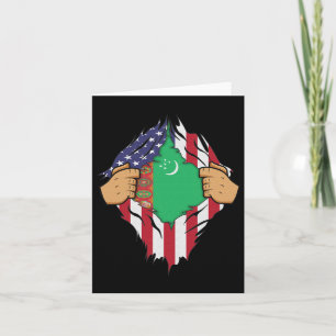 Turkmen Flag Turkmenistan Men Women Kids Gift Card