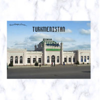 Turkmenbashi Railway Station in Turkmenistan