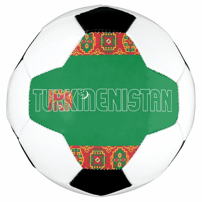 Turkmenistan Flag Adorable Patriotic Football (Front)