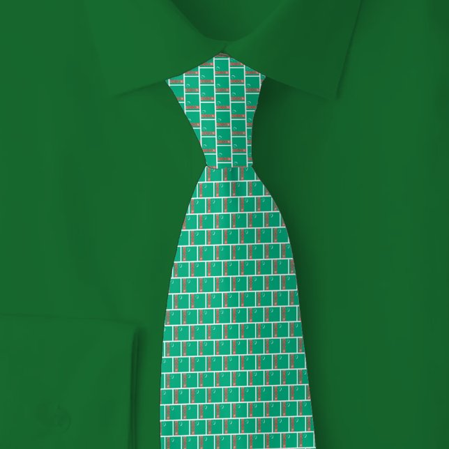Turkmenistan Flag Brick Pattern Tie (Creator Uploaded)
