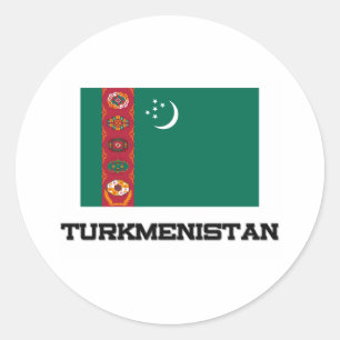 Turkmenistan Flag Classic Round Sticker